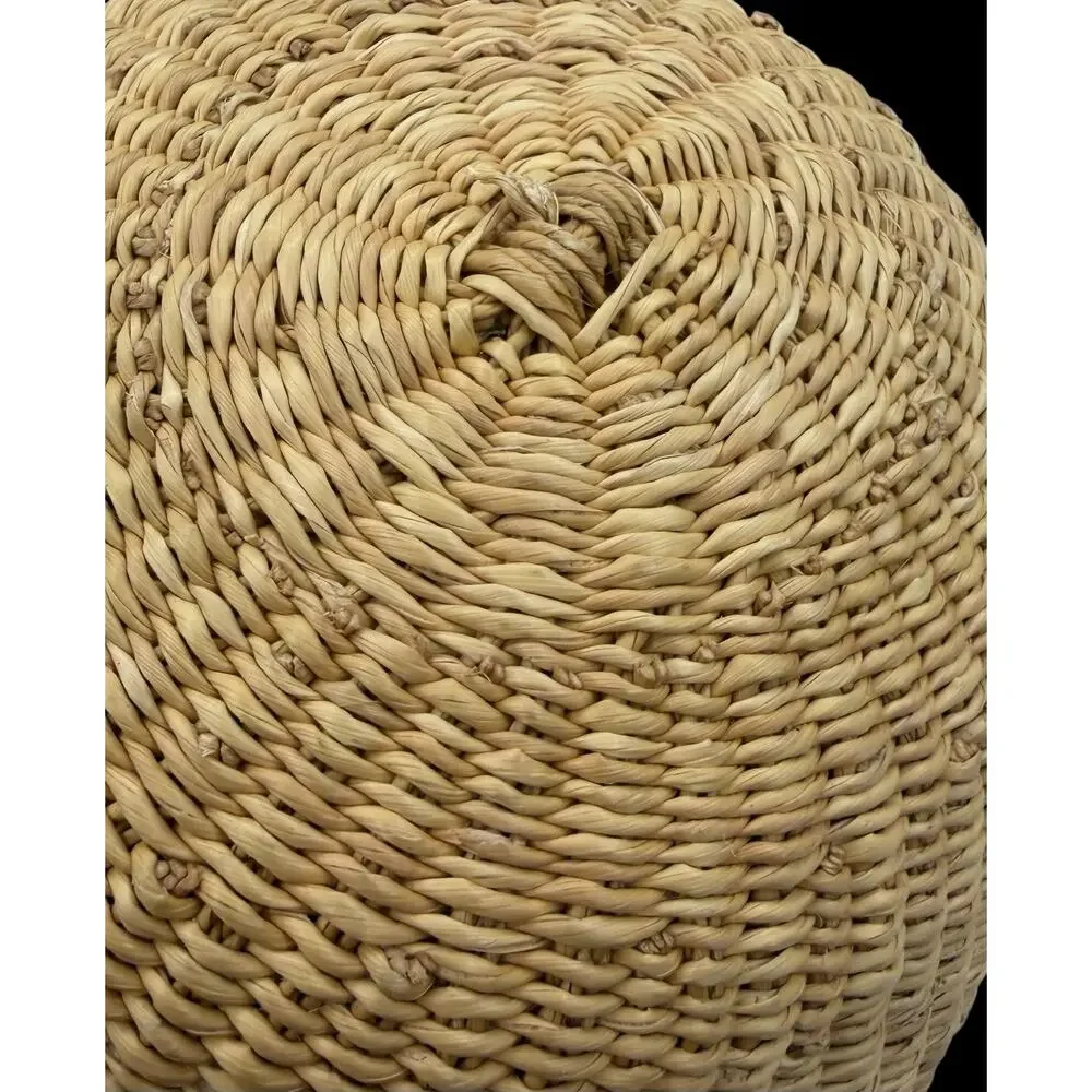 Handmade Bolga Basket Ghana Garden Small Herb Gathering Woven Elephant Grass 9